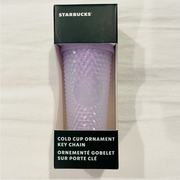 Starbucks Other - New Starbucks Ornament Holiday 2021 Cold Cup Keychain Icy Lilac Purple Studded